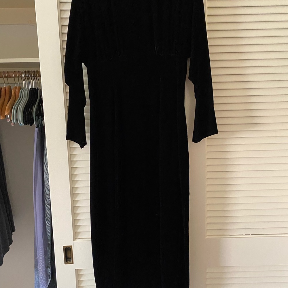 Black velvet cocktail/evening dress